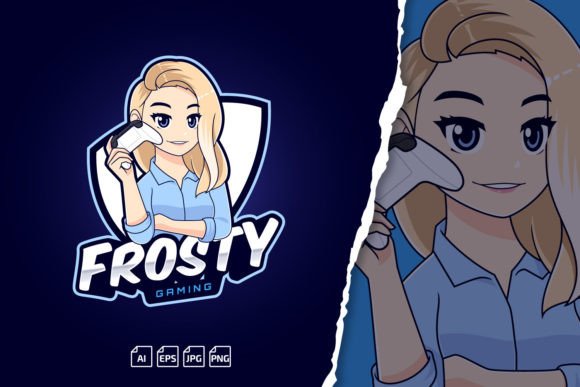 Frosty Gaming Girl Logo Mascot: A Practical Creative Asset for Modern Streamers and Esports Teams