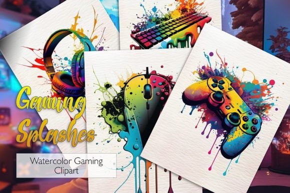 Gamer Clipart PNG Gamers Watercolor: Your Toolkit for Dynamic Gaming Art