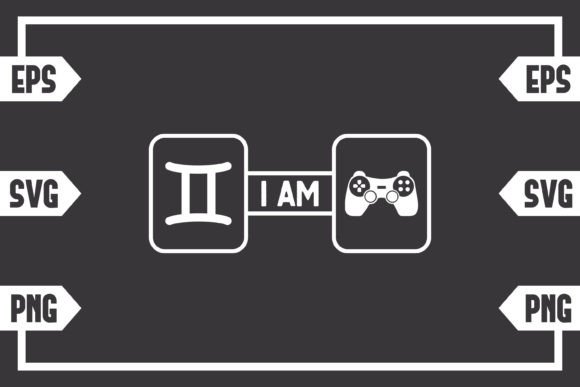 Gemini Sign and Gaming Controller Digital Art File