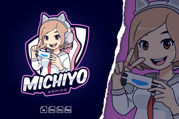 Giving Your Channel a Friendly Face with a Kawaii Streamer Gaming Girl Logo