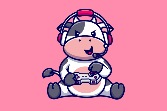 The Cute Cow Gaming Cartoon Illustration: A Design Asset Evaluation