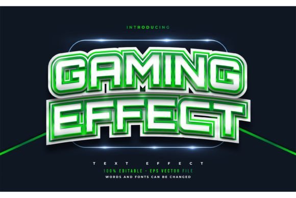 The Strategic Appeal of Gaming Text Effect in White and Green