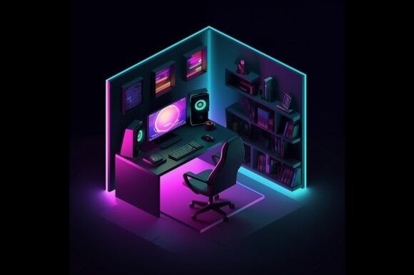 The Visual Power of Isometric Gaming Room Graphics in Modern Digital Projects