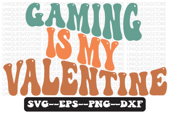 V Gaming is My Valentine: Retro Wavy SVG for Modern Creators